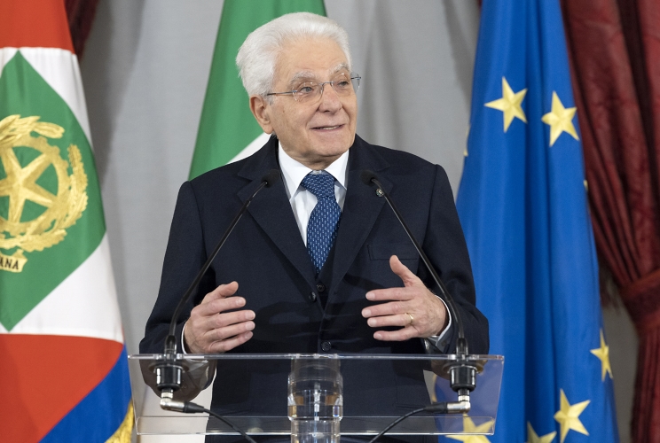 Il Presidente della Repubblica Sergio Mattarella in occasione della cerimonia di consegna degli Attestati d’Onore di Alfiere della Repubblica conferiti nell’anno 2022