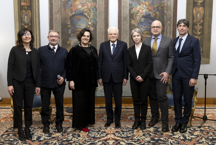 Il Presidente Sergio Mattarella in occasione dell'incontro con Vera Politkovskaja
