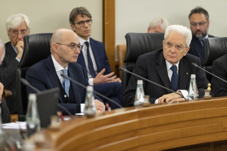Il Presidente della Repubblica Sergio Mattarella in occasione della partecipazione all’Assemblea Plenaria del Consiglio Superiore della Magistratura per la nomina del Primo Presidente della Corte di Cassazione 
