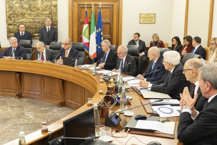 Il Presidente della Repubblica Sergio Mattarella in occasione della partecipazione all’Assemblea Plenaria del Consiglio Superiore della Magistratura per la nomina del Primo Presidente della Corte di Cassazione 

