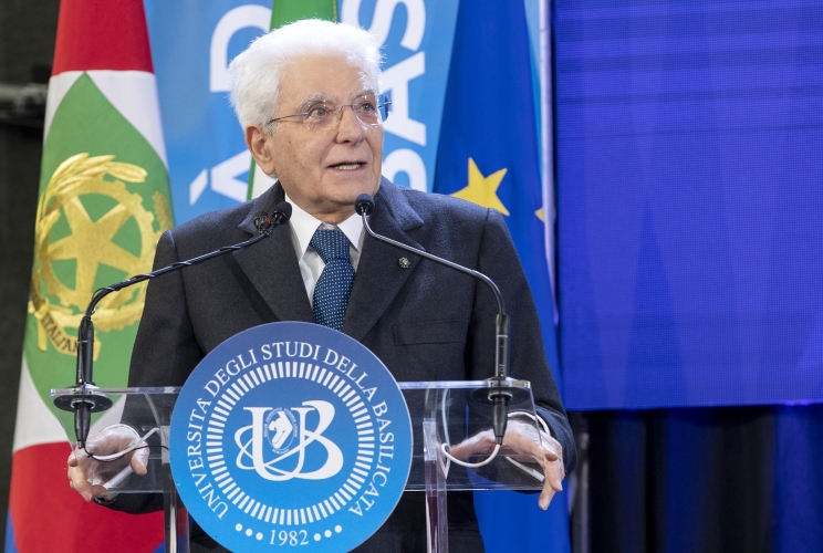 Il Presidente della Repubblica Sergio Mattarella alla cerimonia d'inaugurazione dell'anno accademico 2022/2023 dell'Università degli Studi della Basilicata, 40° dalla sua fondazione