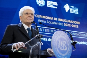 Il Presidente della Repubblica Sergio Mattarella alla cerimonia d'inaugurazione dell'anno accademico 2022/2023 dell'Università degli Studi della Basilicata, 40° dalla sua fondazione