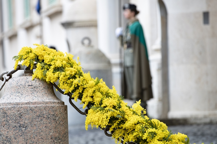 Il Palazzo del Quirinale in occasione della Giornata internazionale della Donna