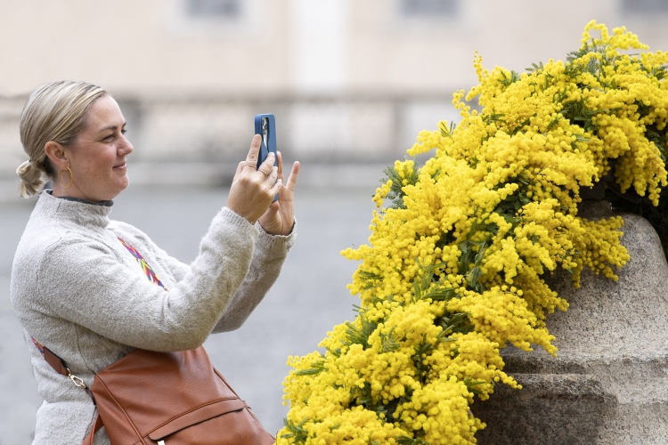 Il Palazzo del Quirinale in occasione della Giornata internazionale della Donna