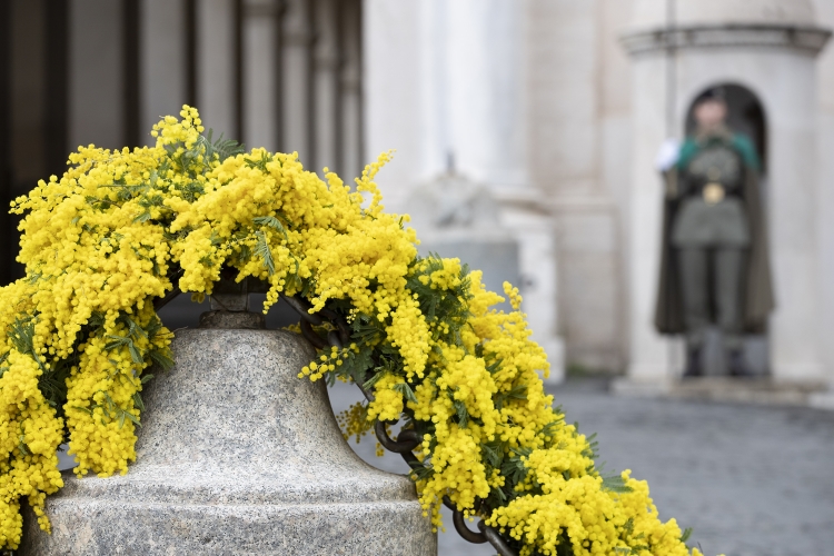 Il Palazzo del Quirinale in occasione della Giornata internazionale della Donna
