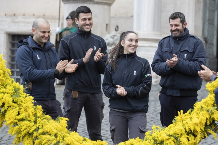 Il Palazzo del Quirinale in occasione della Giornata internazionale della Donna