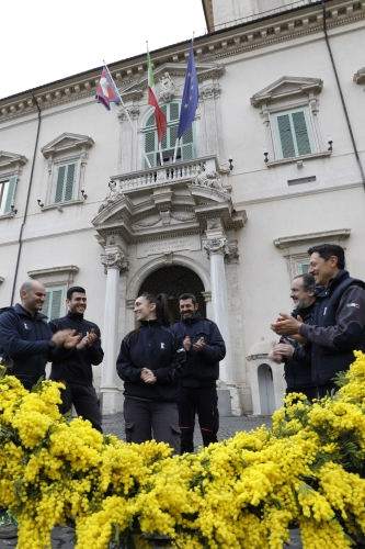 Il Palazzo del Quirinale in occasione della Giornata internazionale della Donna
