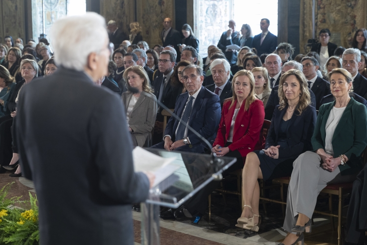 Il Presidente della Repubblica Sergio Mattarella in occasione della celebrazione della “Giornata Internazionale della Donna” 
