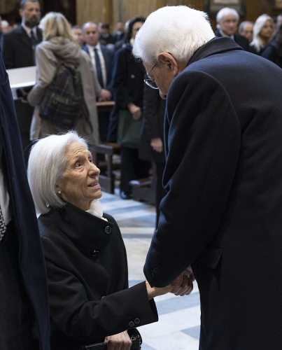 Il Presidente Sergio Mattarella alle esequie di Stato del Prof. Avv. Alfonso Quaranta, Presidente Emerito della Corte costituzionale