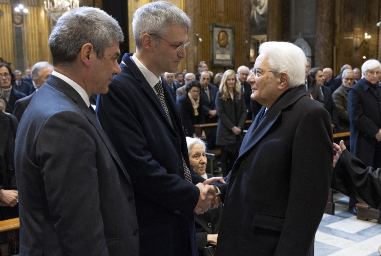 Il Presidente Sergio Mattarella alle esequie di Stato del Prof. Avv. Alfonso Quaranta, Presidente Emerito della Corte costituzionale