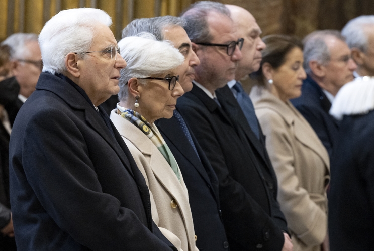 Il Presidente Sergio Mattarella alle esequie di Stato del Prof. Avv. Alfonso Quaranta, Presidente Emerito della Corte costituzionale