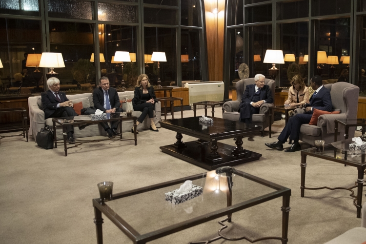 Il Presidente della Repubblica Sergio Mattarella e la Sig.ra Laura a Nairobi,con il Ministro degli Affari Esteri e della Diaspora, Alfred N. Mutua,in occasione della visita di Stato nella Repubblica del Kenya 
