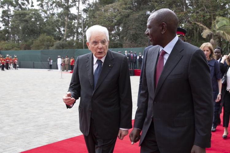 Il Presidente della Repubblica Sergio Mattarella alla State House di Nairobi, con il Presidente della Repubblica del Kenya, William Ruto, in occasione della visita di Stato nella Repubblica del Kenya
