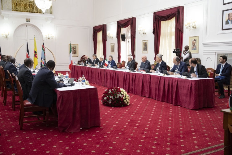 Il Presidente della Repubblica Sergio Mattarella con il Presidente della Repubblica del Kenya, William Ruto, durante i colloqui con le rispettive Delegazioni ufficiali
