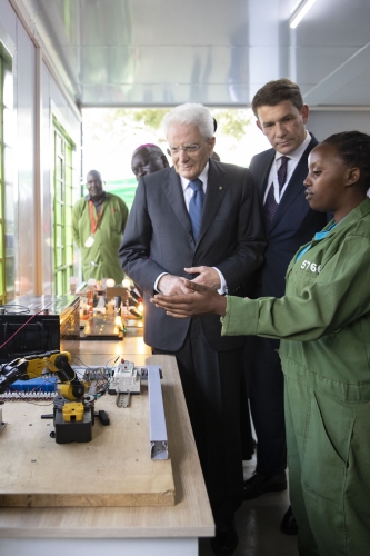 Il Presidente della Repubblica Sergio Mattarella al Centro di Formazione professionale San Kizito di Nairobi
