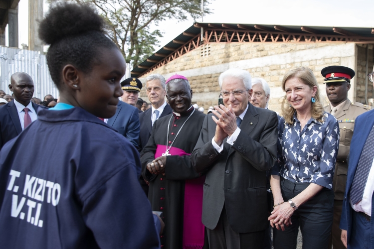 Il Presidente della Repubblica Sergio Mattarella al Centro di Formazione professionale San Kizito di Nairobi

