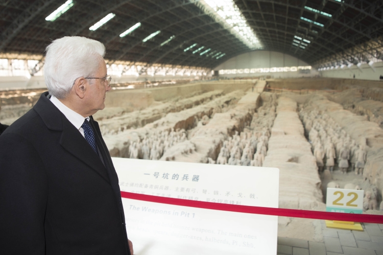 Il Presidente Sergio Mattarella visita l'Esercito di Terracotta a Xi'an
