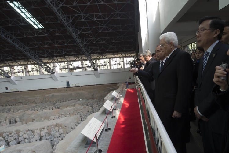 Il Presidente Sergio Mattarella visita l'Esercito di Terracotta a Xi'an
