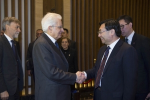 Il Presidente Sergio Mattarella incontra il Sig Hu Heping Governatore della Provincia dello Shaanxi