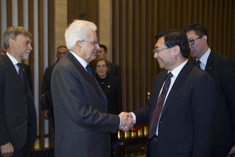 Il Presidente Sergio Mattarella incontra il Sig Hu Heping Governatore della Provincia dello Shaanxi