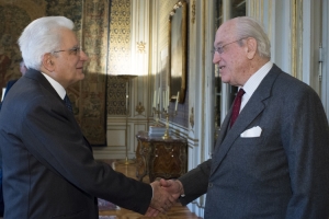 Il Presidente Sergio Mattarella incontra il Presidente del Fondo Ambiente Italiano Andrea Carandini.