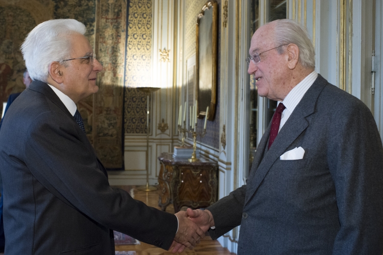 Il Presidente Sergio Mattarella incontra il Presidente del Fondo Ambiente Italiano Andrea Carandini.