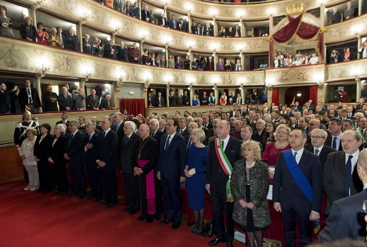 Il Presidente Sergio Mattarella al Teatro del Giglio 