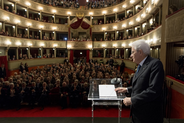 Il Presidente Sergio Mattarella al Teatro del Giglio