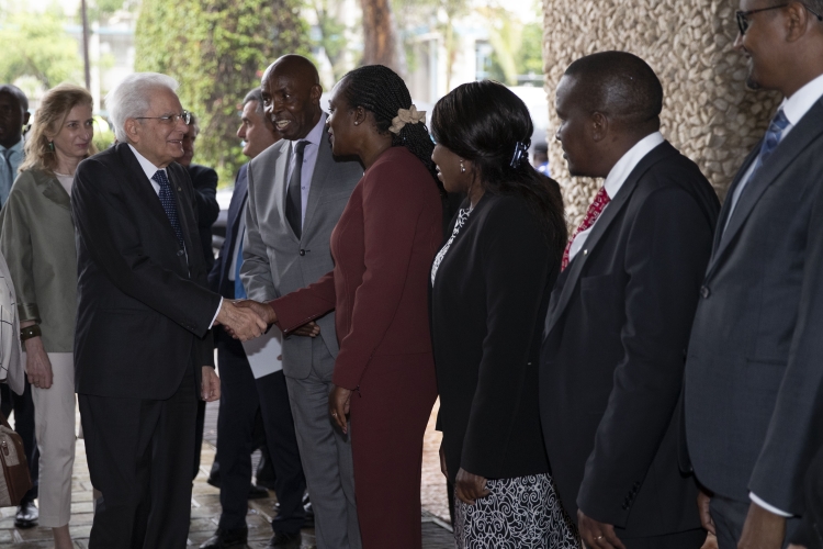 Il Presidente della Repubblica Sergio Mattarella e la Sig.ra Laura all’Università di Nairobi
