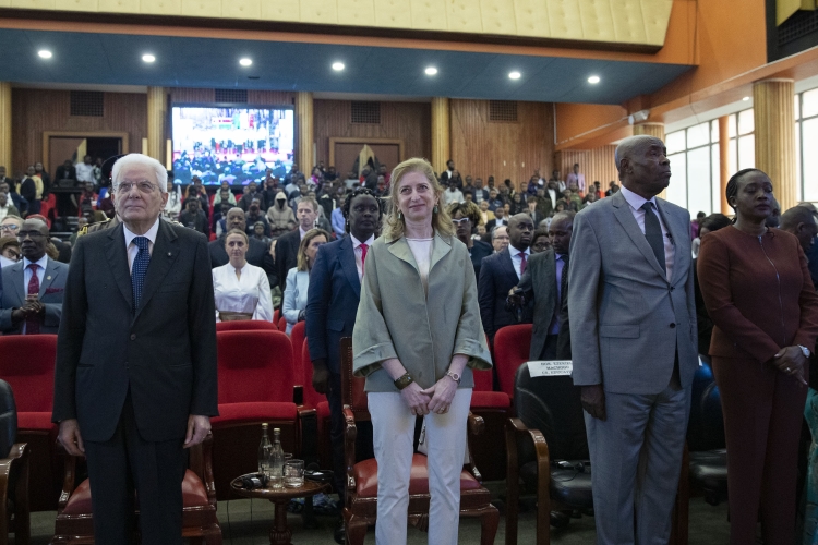Il Presidente della Repubblica Sergio Mattarella e la Sig.ra Laura all’Università di Nairobi
