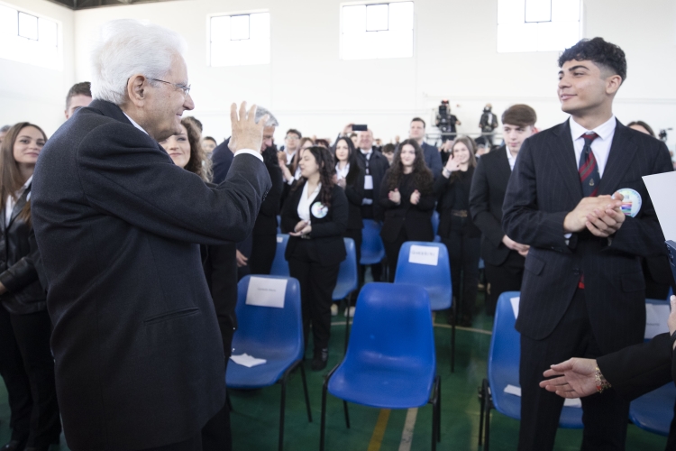Il Presidente della Repubblica Sergio Mattarella all'Istituto Tecnico Guido Carli di Casal di Principe,in occasione della Giornata nazionale della memoria e dell'impegno in ricordo delle vittime delle mafie
