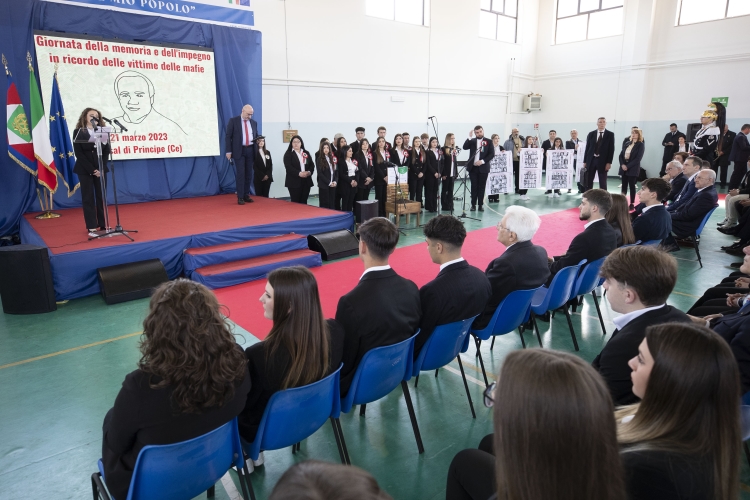 Il Presidente della Repubblica Sergio Mattarella all'Istituto Tecnico Guido Carli di Casal di Principe,in occasione della Giornata nazionale della memoria e dell'impegno in ricordo delle vittime delle mafie
