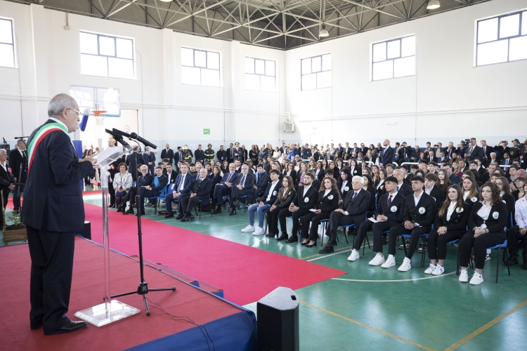 Il Presidente della Repubblica Sergio Mattarella all'Istituto Tecnico Guido Carli di Casal di Principe,in occasione della Giornata nazionale della memoria e dell'impegno in ricordo delle vittime delle mafie
