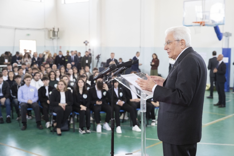 Il Presidente della Repubblica Sergio Mattarella all'Istituto Tecnico Guido Carli di Casal di Principe,in occasione della Giornata nazionale della memoria e dell'impegno in ricordo delle vittime delle mafie
