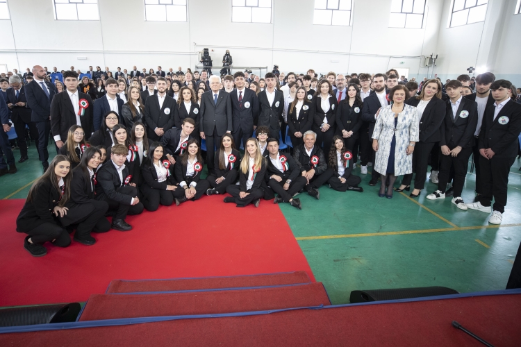Il Presidente della Repubblica Sergio Mattarella all'Istituto Tecnico Guido Carli di Casal di Principe,in occasione della Giornata nazionale della memoria e dell'impegno in ricordo delle vittime delle mafie
