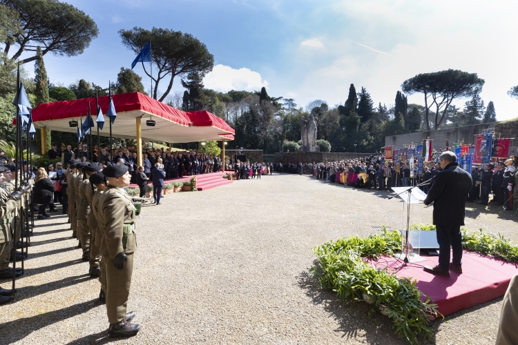 Il Presidente della Repubblica Sergio Mattarella in occasione della cerimonia commemorativa del 79° anniversario dell'eccidio delle Fosse Ardeatine
