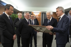 Il Presidente della Repubblica Sergio Mattarella nella sede della Camera di commercio di Firenze,in occasione della conferenza nazionale delle Camere di commercio dal titolo “Progettare il domani con coraggio”
