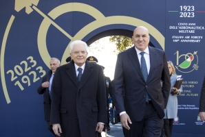 Il Presidente Sergio Mattarella alla cerimonia dei “Cento anni dell’Aeronautica Militare”