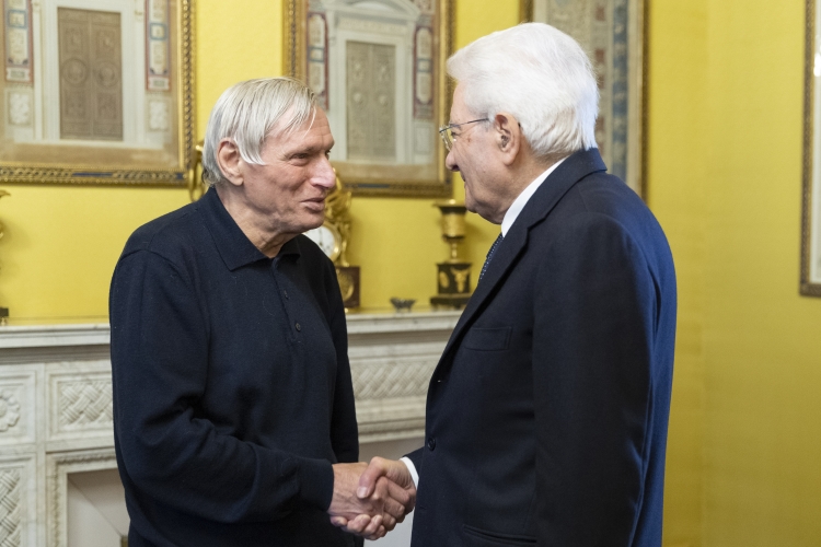 Il Presidente della Repubblica Sergio Mattarella incontra Don Luigi Ciotti,Presidente dell'Associazione Libera
