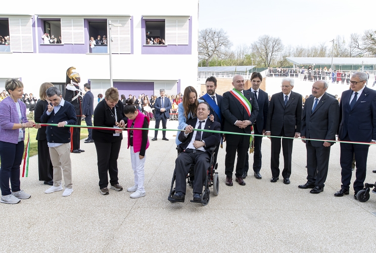 Il Presidente della Repubblica Sergio Mattarella all’inaugurazione del nuovo centro nazionale della Lega del Filo d’Oro 