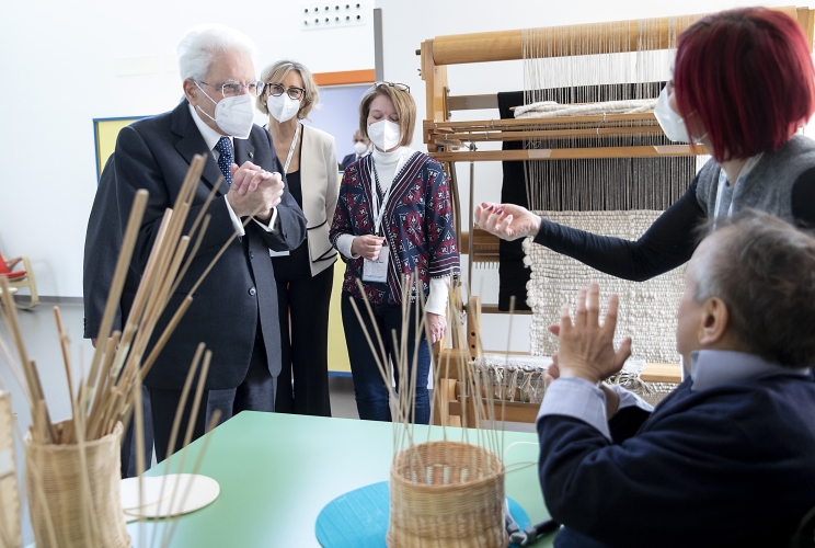 Il Presidente della Repubblica Sergio Mattarella all’inaugurazione del nuovo centro nazionale della Lega del Filo d’Oro 