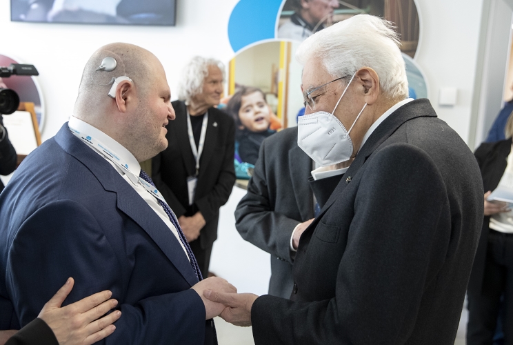 Il Presidente della Repubblica Sergio Mattarella all’inaugurazione del nuovo centro nazionale della Lega del Filo d’Oro 