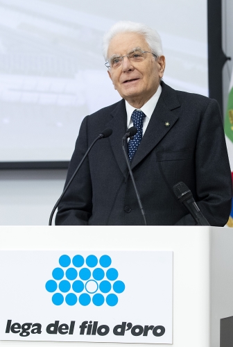 Il Presidente della Repubblica Sergio Mattarella all’inaugurazione del nuovo centro nazionale della Lega del Filo d’Oro 