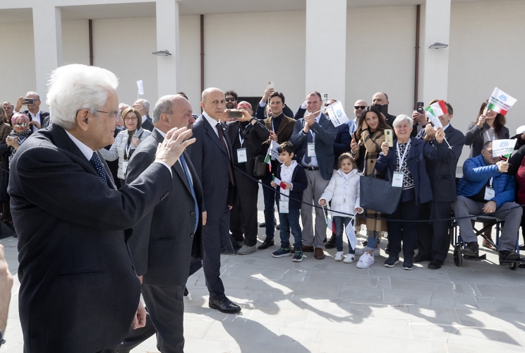 Il Presidente della Repubblica Sergio Mattarella all’inaugurazione del nuovo centro nazionale della Lega del Filo d’Oro 