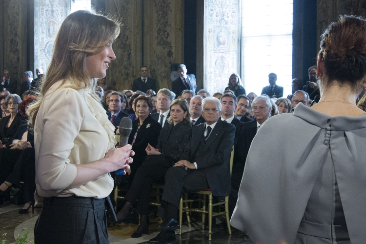  Maria Elena Boschi in occasione della celebrazione della Giornata Internazionale della Donna "Donne per la pace".