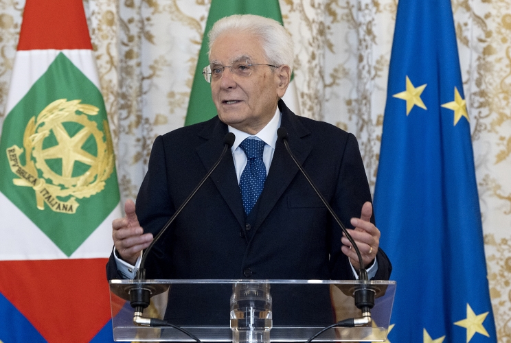 Il Presidente Sergio Mattarella in occasione dell'incontro con il Capo della Polizia – Direttore generale della pubblica sicurezza, unitamente ad una rappresentanza della Polizia di Stato, in occasione del 171° anniversario della sua costituzione