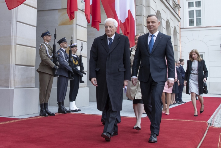  Il Presidente della Repubblica Sergio Mattarella in occasione dell'incontro con il Presidente della Repubblica di Polonia Andrezej Duda