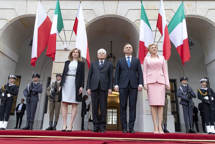 Il Presidente della Repubblica Sergio Mattarella in occasione dell'incontro con il Presidente della Repubblica di Polonia Andrezej Duda