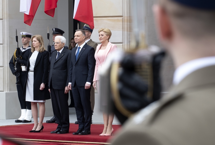  Il Presidente della Repubblica Sergio Mattarella in occasione dell'incontro con il Presidente della Repubblica di Polonia Andrezej Duda