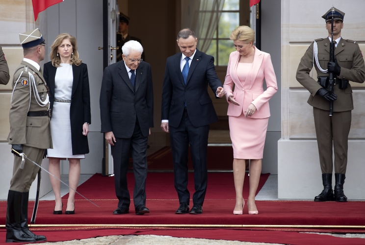 Il Presidente della Repubblica Sergio Mattarella in occasione dell'incontro con il Presidente della Repubblica di Polonia Andrezej Duda